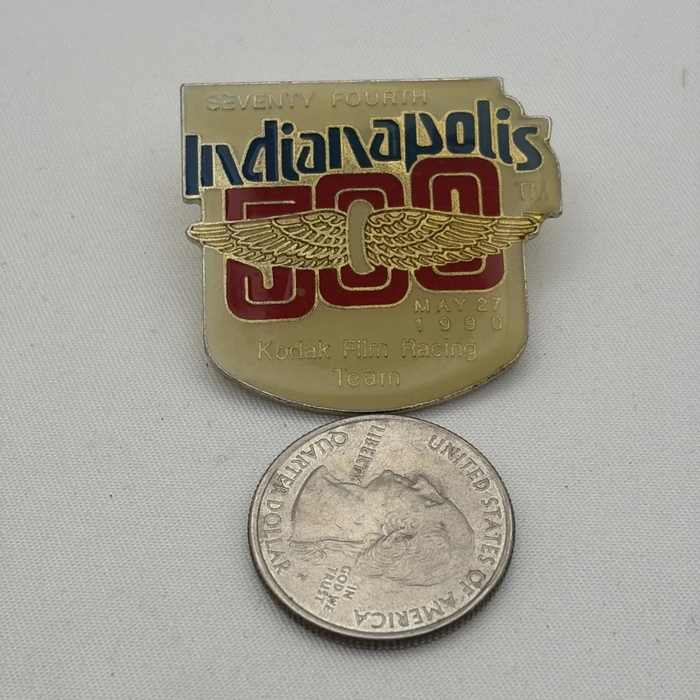 1990 NASCAR 74th Indianapolis 500 Kodak Racing Team Lapel Hat Pin